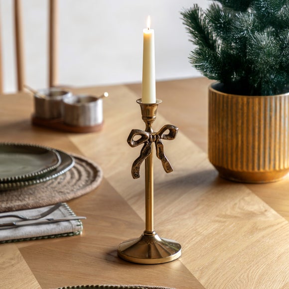Festive Bow Candlestick Holder - image 1
