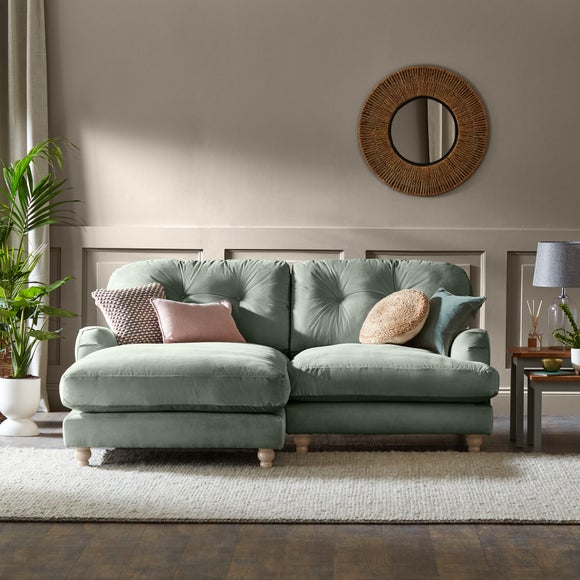 Martha Vintage Velvet Corner Chaise - image 1