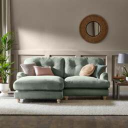 Martha Vintage Velvet Corner Chaise - thumbnail 1