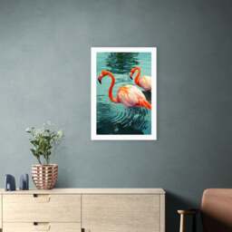 East End Prints Flamingoes Print by Honey Island Studio - thumbnail 1