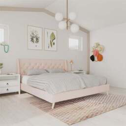 Novogratz Her Majesty Bed, Linen - thumbnail 2