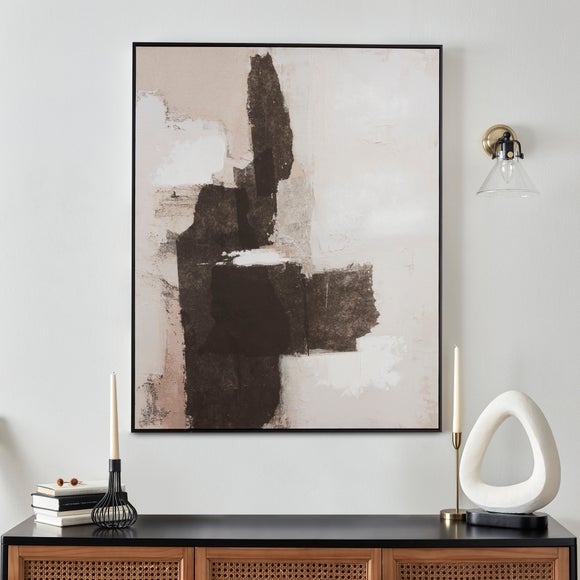 Monochrome Abstract Framed Canvas - image 1