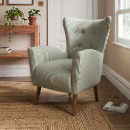 Sven Small Stripe Modern Wing Chair - thumbnail 1