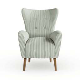Sven Small Stripe Modern Wing Chair - thumbnail 6