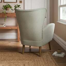 Sven Small Stripe Modern Wing Chair - thumbnail 2