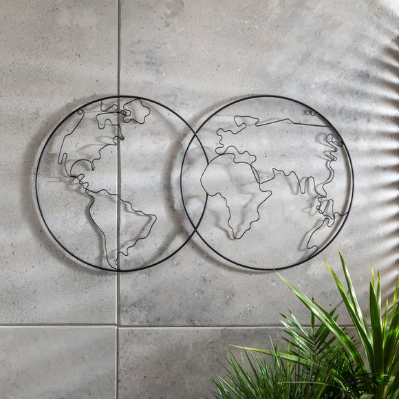 Globe Metal Indoor Outdoor Wall Art - image 1