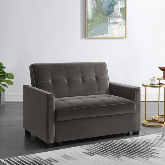 Summer Velvet 2 Seater Sofa Bed - image 1