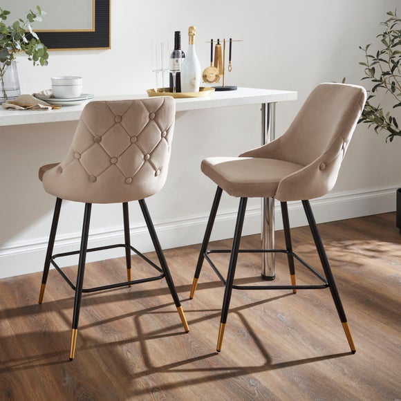 Ariana Bar Stool, Velvet - image 1