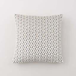 Cut Velvet Mini Triangles Cushion - thumbnail 2