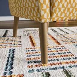 Sven Geo Checkerboard Modern Wing Back Chair - thumbnail 5