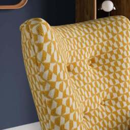 Sven Geo Checkerboard Modern Wing Back Chair - thumbnail 3