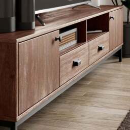 "Fulton Pine Extra Wide TV Unit for TVs up to 80""" - thumbnail 4