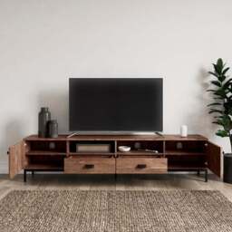 "Fulton Pine Extra Wide TV Unit for TVs up to 80""" - thumbnail 2
