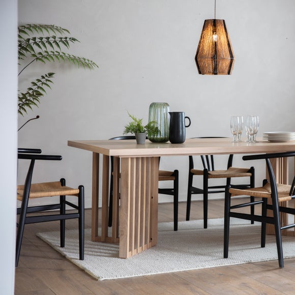 Loma 8 Seater Rectangular Dining Table, Oak - image 1