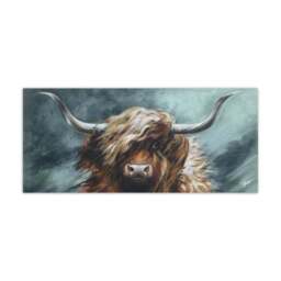 Seriously Bad Hair Day Highland Cow Canvas - thumbnail 2