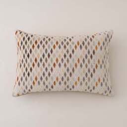 Diamond Cut Velvet Rectangle Cushion - thumbnail 3