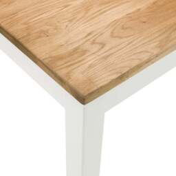 Coxmoor 4 Seater Rectangular Dining Table, Off White Solid Oak - thumbnail 4