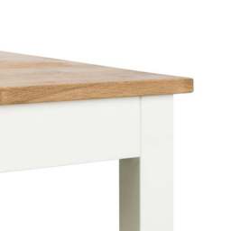 Coxmoor 4 Seater Rectangular Dining Table, Off White Solid Oak - thumbnail 3