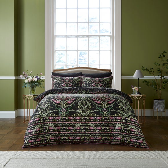 Dorma Botanical Panel 100% Cotton Duvet Cover & Pillowcase Set - image 1