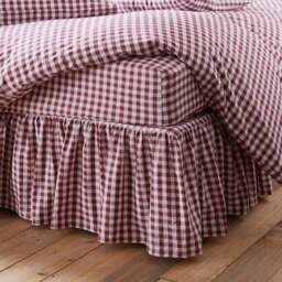 Portloe Woven Gingham 100% Cotton Frilled Valance - thumbnail 4