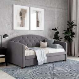 Aspen Velvet Daybed with Trundle - thumbnail 3