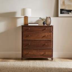 Elma 4 Drawer Chest, Mango Wood - thumbnail 1
