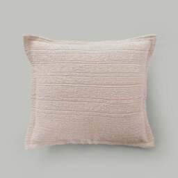 Textured Boucle Stripe Cotton Square Cushion - thumbnail 2