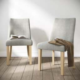 Cara Set of 2 Dining Chairs, Luna Fabric - thumbnail 1