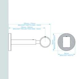 Trinity Ribbed Extendable Metal Eyelet Curtain Pole - thumbnail 6