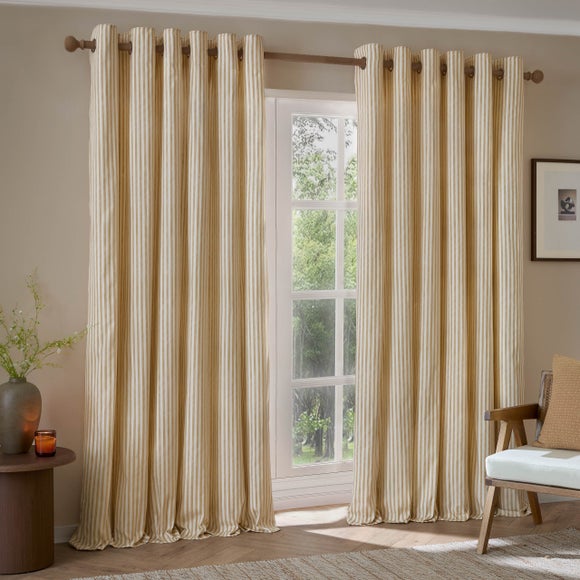 Yard Hebden Striped Eyelet Curtains (Blackout Available) - image 1