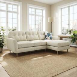 Sven Chunky Chenille Large Corner Chaise Sofa - thumbnail 1