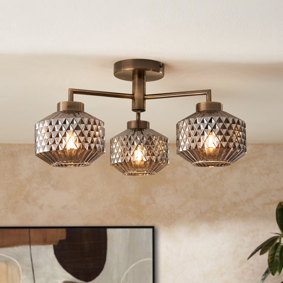 Abingdon 3 Light Semi Flush Ceiling Light - image 1