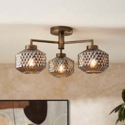 Abingdon 3 Light Semi Flush Ceiling Light - thumbnail 1