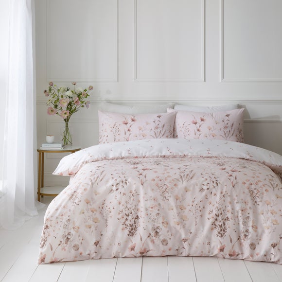 Watercoloured Floral Duvet Cover & Pillowcase Set - image 1