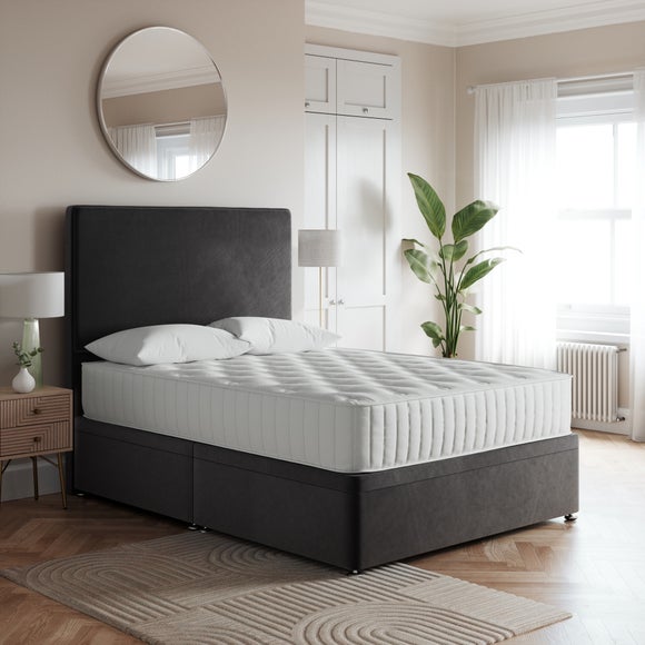 Luxury Side Ottoman Bed Frame, Velvet - image 1