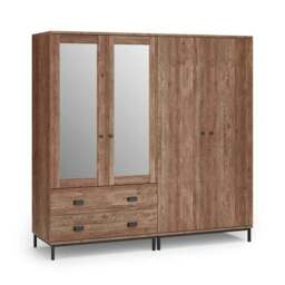 Fulton 4 Door Wardrobe, Pine - thumbnail 6
