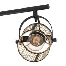 EGLO Dellow Industrial 3 Light Adjustable Ceiling Wall Spotlight - thumbnail 2
