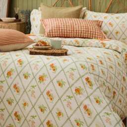 Peach Harvest 100% Cotton Duvet Cover and Pillowcase Set - thumbnail 4