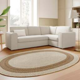 Abel Basketweave Corner Sofa - thumbnail 1