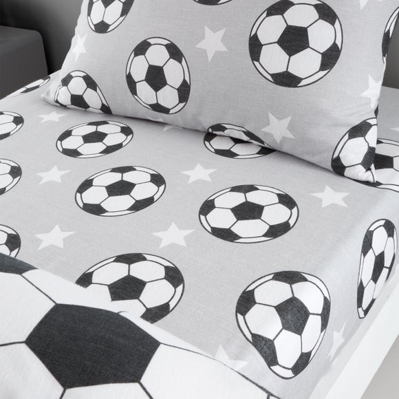 Catherine Lansfield Football Stars 100% Brushed Cotton Fitted Sheet - image 1