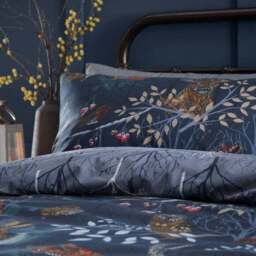 furn. Forest Fauna Navy Duvet Cover & Pillowcase Set - thumbnail 3