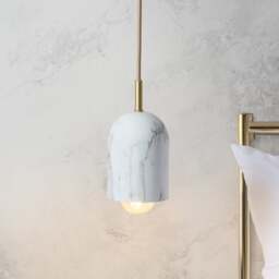 Elements Levi Marble Adjustable Pendant Light - thumbnail 1
