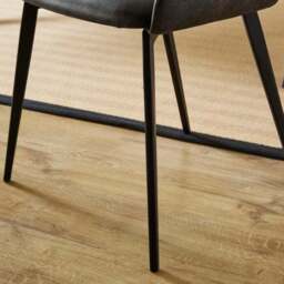 Hudson Set of 2 Dining Chairs, Faux Leather - thumbnail 4