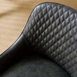 Hudson Set of 2 Dining Chairs, Faux Leather - thumbnail 3