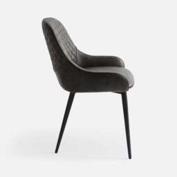 Hudson Set of 2 Dining Chairs, Faux Leather - thumbnail 6