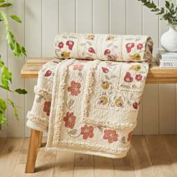 Churchgate Morcott Tufted Matelassé Throw Blanket 130cm x 170cm - thumbnail 1