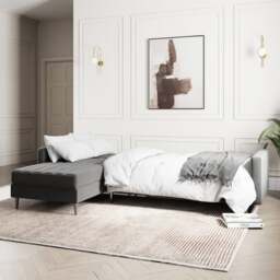 Kendall Quilted Velvet Clic Clac Storage Corner Sofa Bed - thumbnail 1