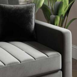 Kendall Quilted Velvet Clic Clac Storage Corner Sofa Bed - thumbnail 5