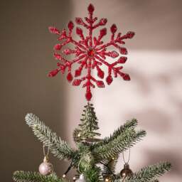Metal Snowflake Tree Topper - thumbnail 1