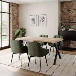 Ezra II 4-6 Seater Extendable Rectangle Dining Table - thumbnail 2